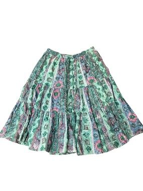 Vintage Rockmount Ranch Wear Western Skirt Boho Southwestern Cotton Floral